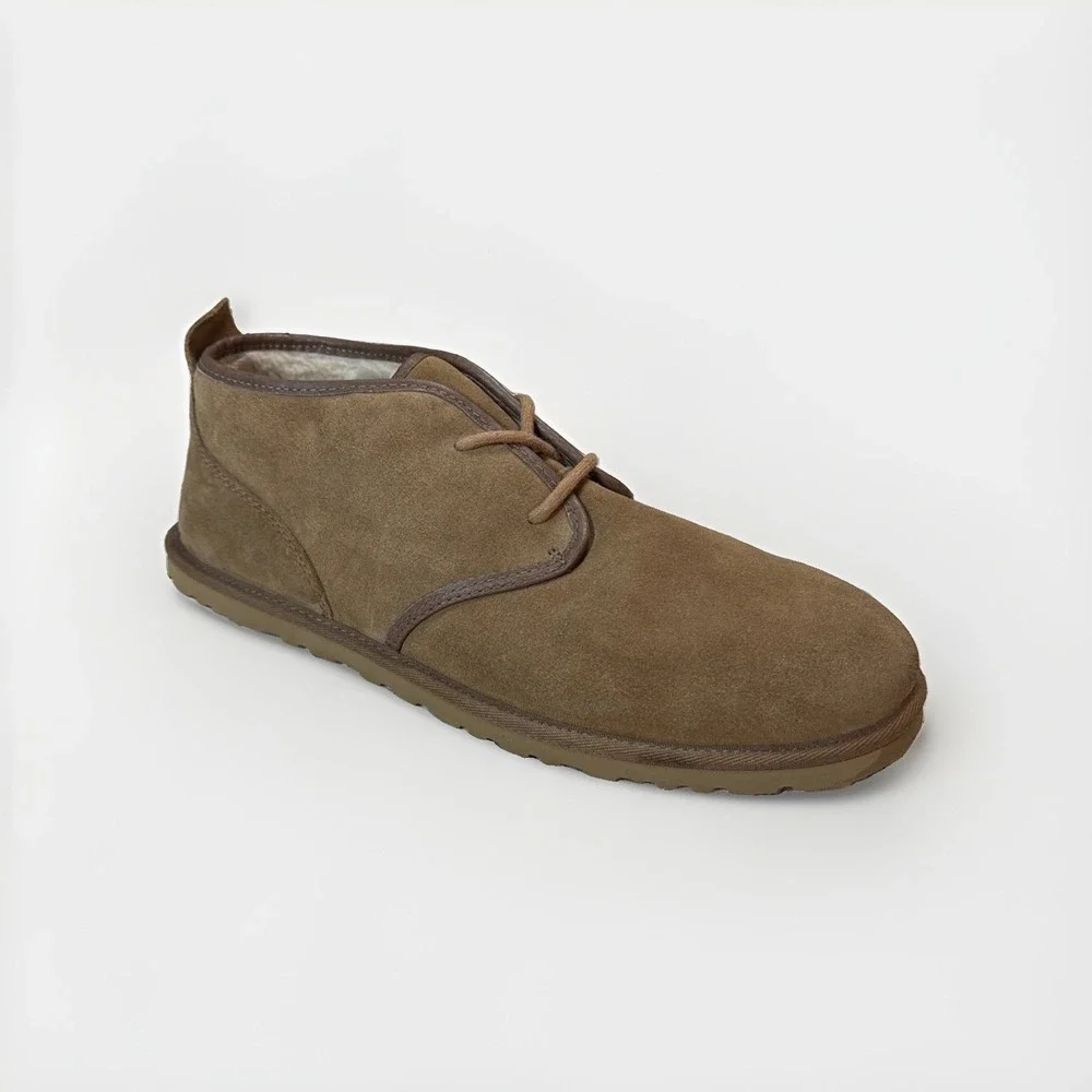 UGG Maksim Men's Size 11 Brown Suede Sherpa Lined Chukka Shoes 1016680, EUC